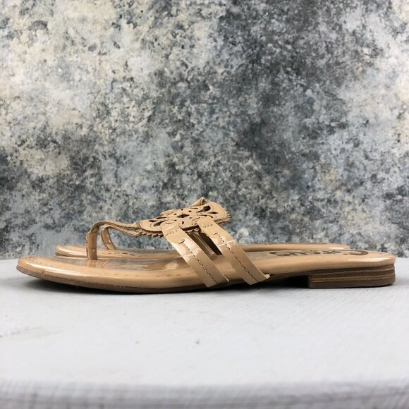 Circus Sam Edelman Women's Size 6.5 Canyon Tan Open Toe Medallion Flat Sandals - Picture 5 of 11